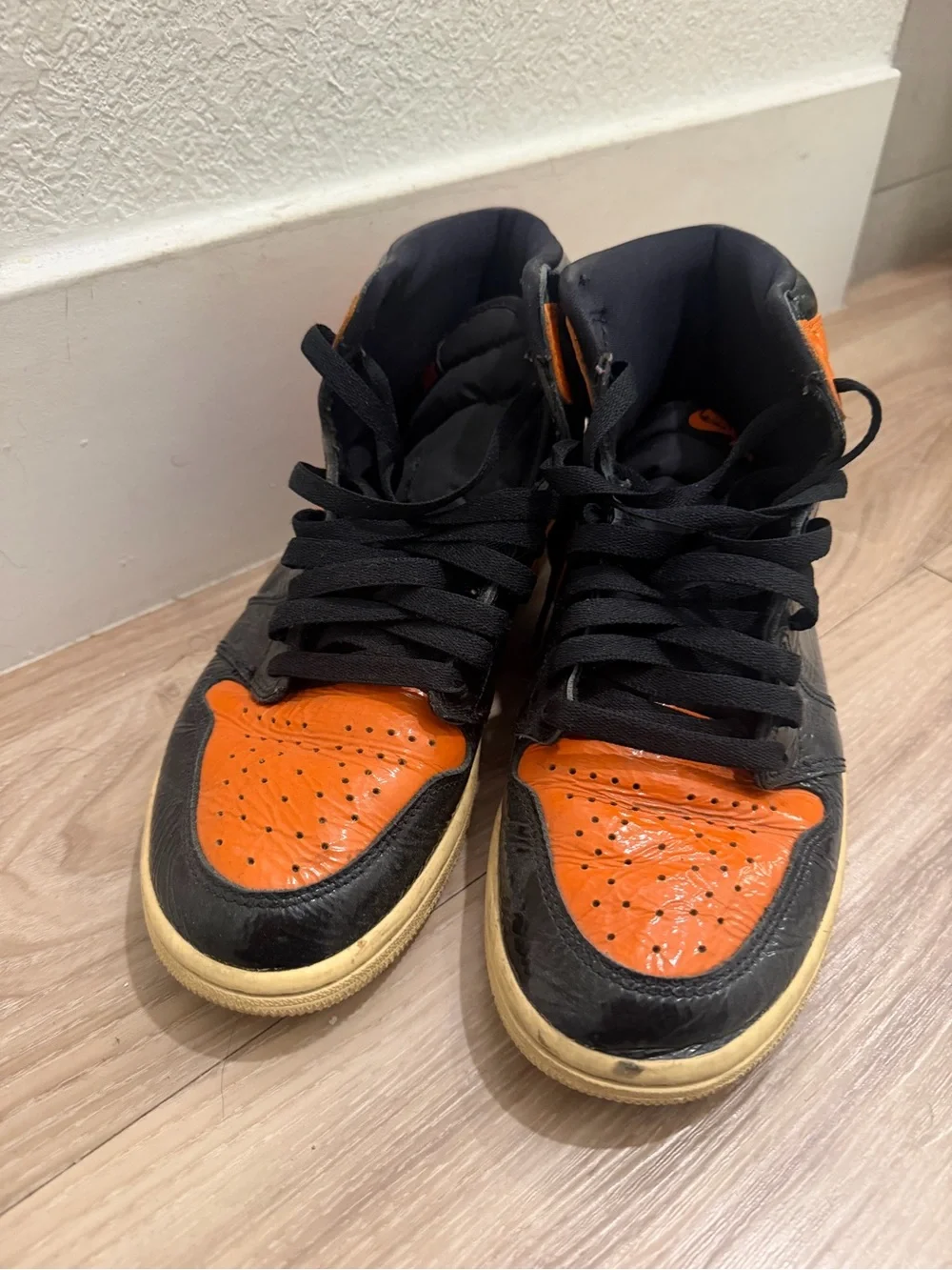 Air Jordan High-Top Sneaker - Black & Orange